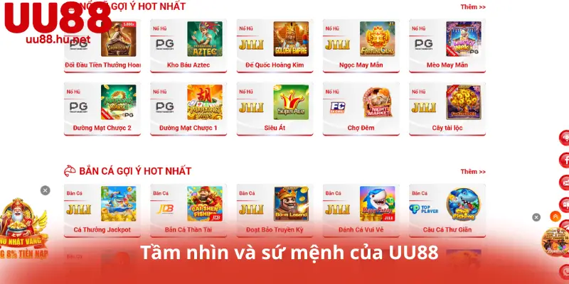 Tầm nhìn và sứ mệnh của UU88
